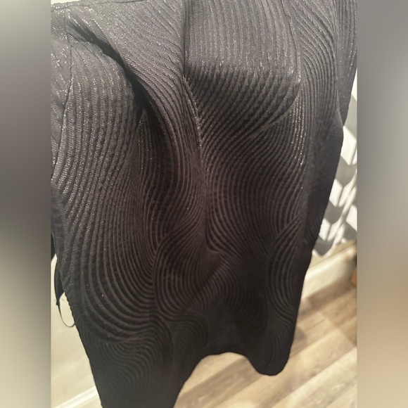 Halston Heritage Elegant Black One-Shoulder Dress size 8 party cocktail holiday - Picture 2 of 10